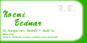 noemi bednar business card